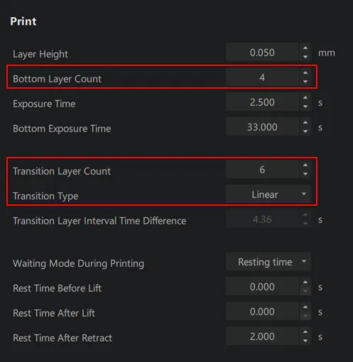Bottom Layers Settings